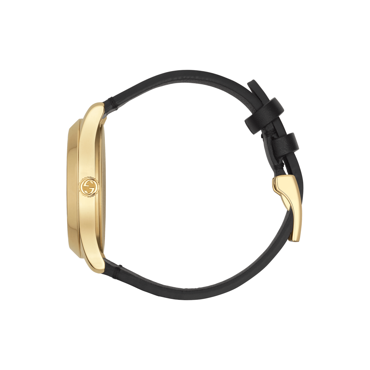 Gucci G-Timeless Le Marché des Merveilles Garden Bee & Stars Black Leather Dial PVD Gold Plated Unisex Quartz Watch YA1264055