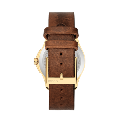 Gucci G-Timeless Bee Fabric Dial PVD Gold Plated Unisex Quartz Watch YA126451