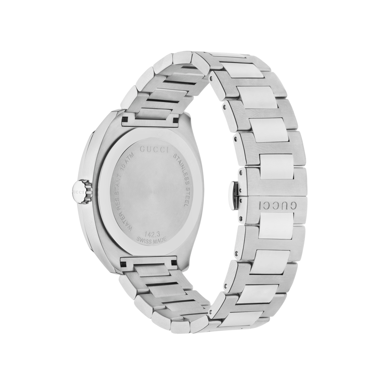 Gucci GG2570 Black Dial Stainless Steel Mens Quartz Watch YA142301