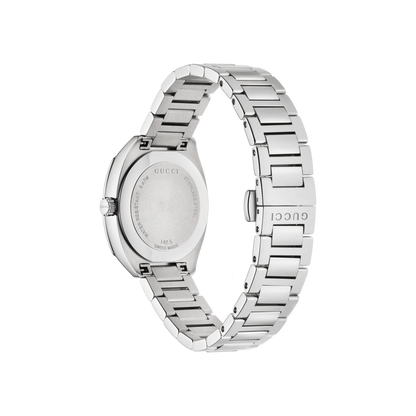 Gucci GG2570 Silver Diamond Set Dial Stainless Steel Womens Quartz Watch YA142504