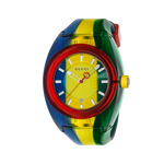 Gucci Sync Multi-Colour Rubber Strap Unisex Quartz Watch YA137114