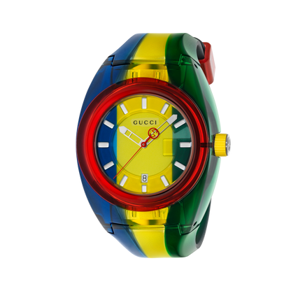 Gucci Sync Multi-Colour Rubber Strap Unisex Quartz Watch YA137114