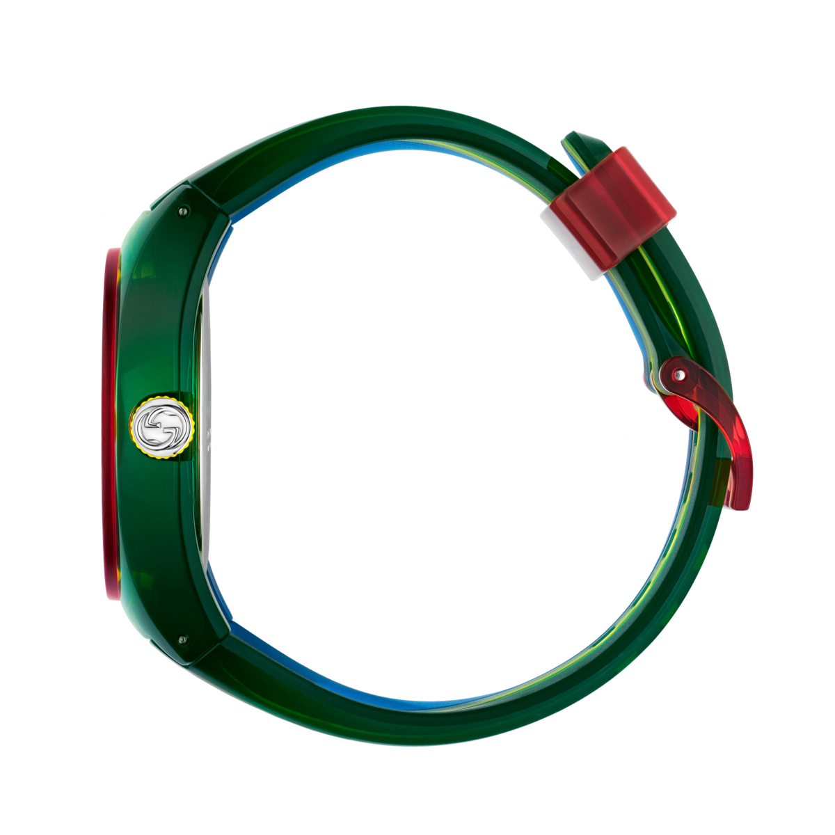 Gucci Sync Multi-Colour Rubber Strap Unisex Quartz Watch YA137114