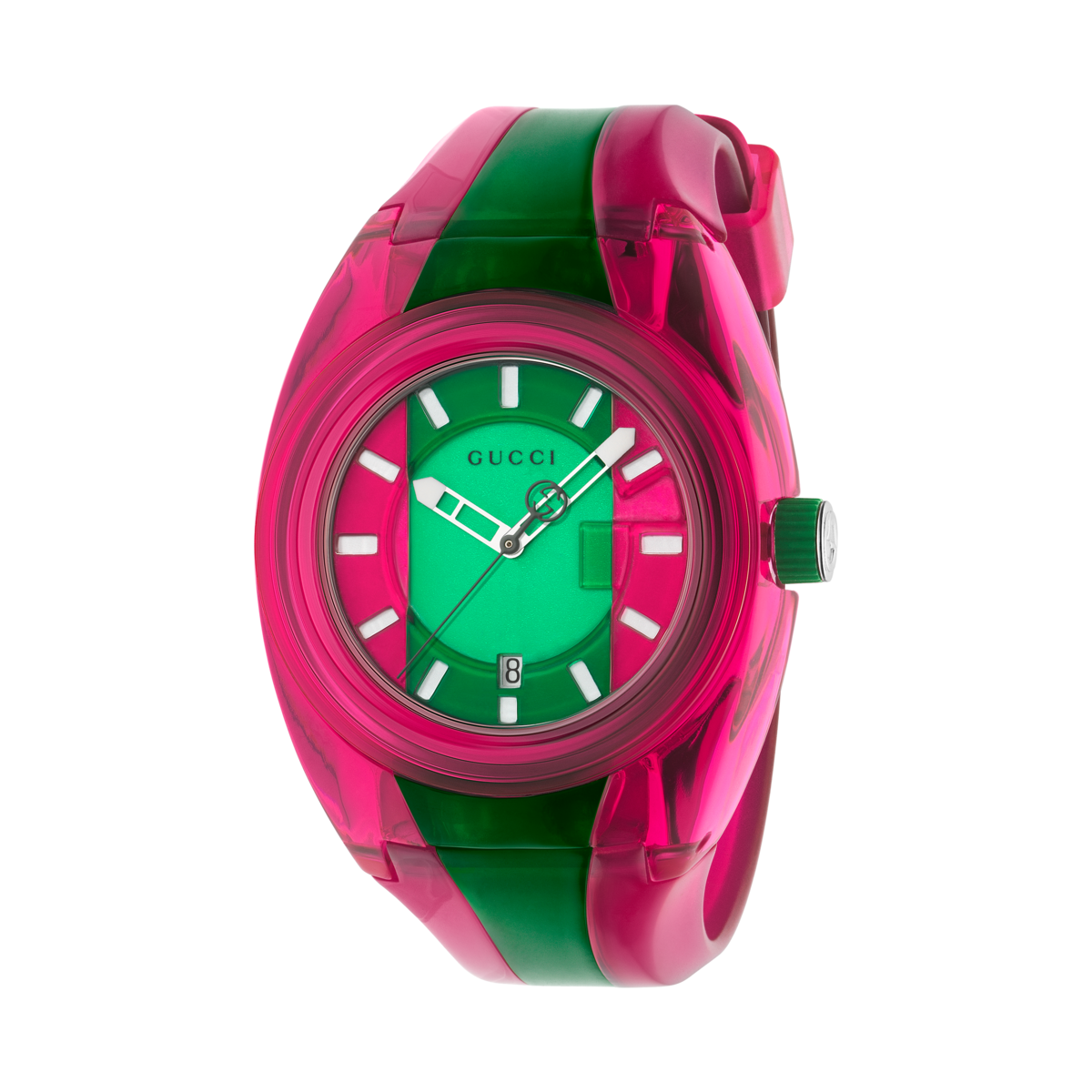 Gucci Sync Multi-Colour Rubber Strap Unisex Quartz Watch YA137115
