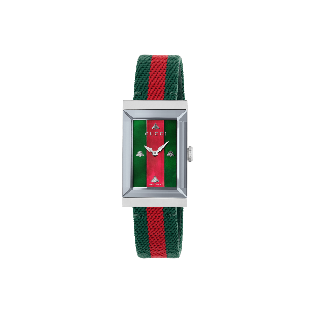 Gucci G-Frame Multi-Colour Mother-of-Pearl Dial Stainless Steel Womens Quartz Watch YA147404
