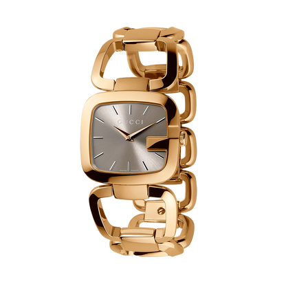 Gucci G-Gucci Brown Dial PVD Gold Plated Womens Quartz Watch YA125511