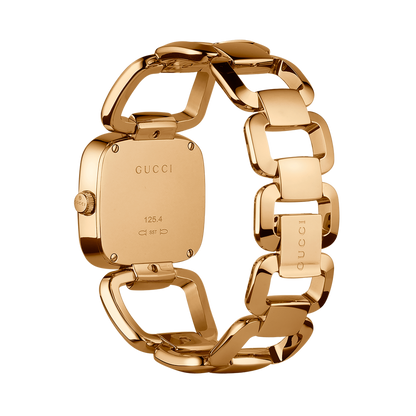 Gucci G-Gucci Brown Dial PVD Gold Plated Womens Quartz Watch YA125511