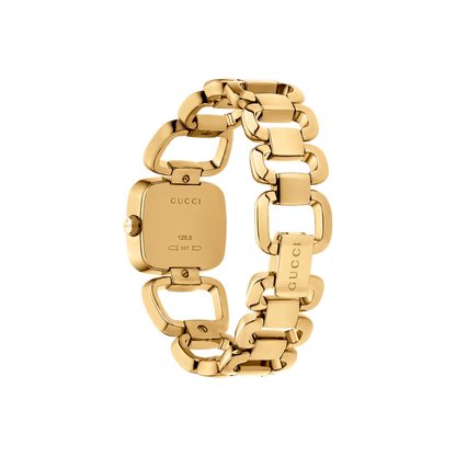 Gucci G-Gucci Mother of Pearl Diamond Set Dial PVD Gold Plated Womens Quartz Watch YA125513