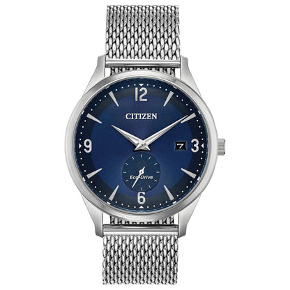 Citizen Eco-Drive BTW By The Way Blue Dial Stainless Steel Mens Watch BV1110-51L