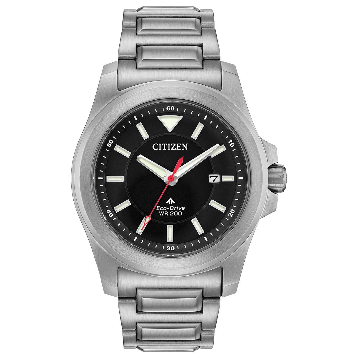 Citizen Eco-Drive Promaster Super Tough Black Dial Stainless Steel Mens Watch BN0211-50E