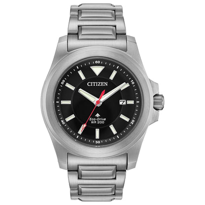 Citizen Eco-Drive Promaster Super Tough Black Dial Stainless Steel Mens Watch BN0211-50E