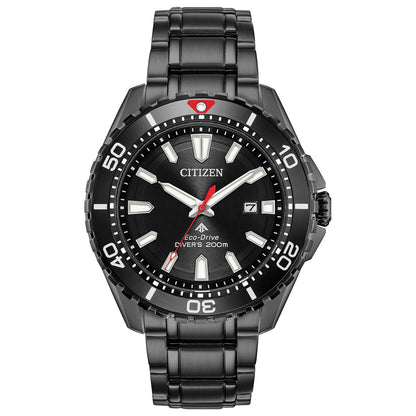 Citizen Eco-Drive Promaster Diver Black Dial Stainless Steel Mens Watch BN0195-54E