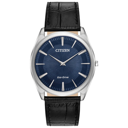 Citizen Eco-Drive Stiletto Blue Dial Stainless Steel Mens Watch AR3070-04L
