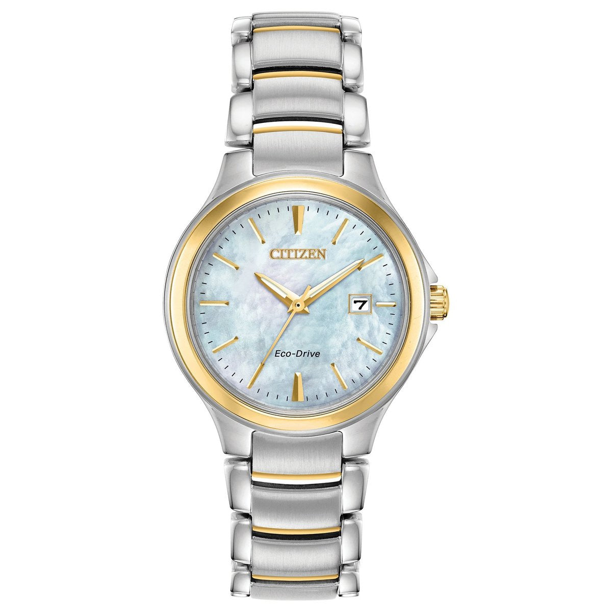 Citizen Eco-Drive Chandler Mother of Pearl Dial Two Tone Watch EW2524-55N