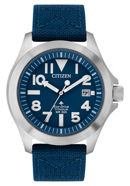 Citizen Eco-Drive Promaster Tough Blue Dial Titanium Mens Watch BN0118-12L
