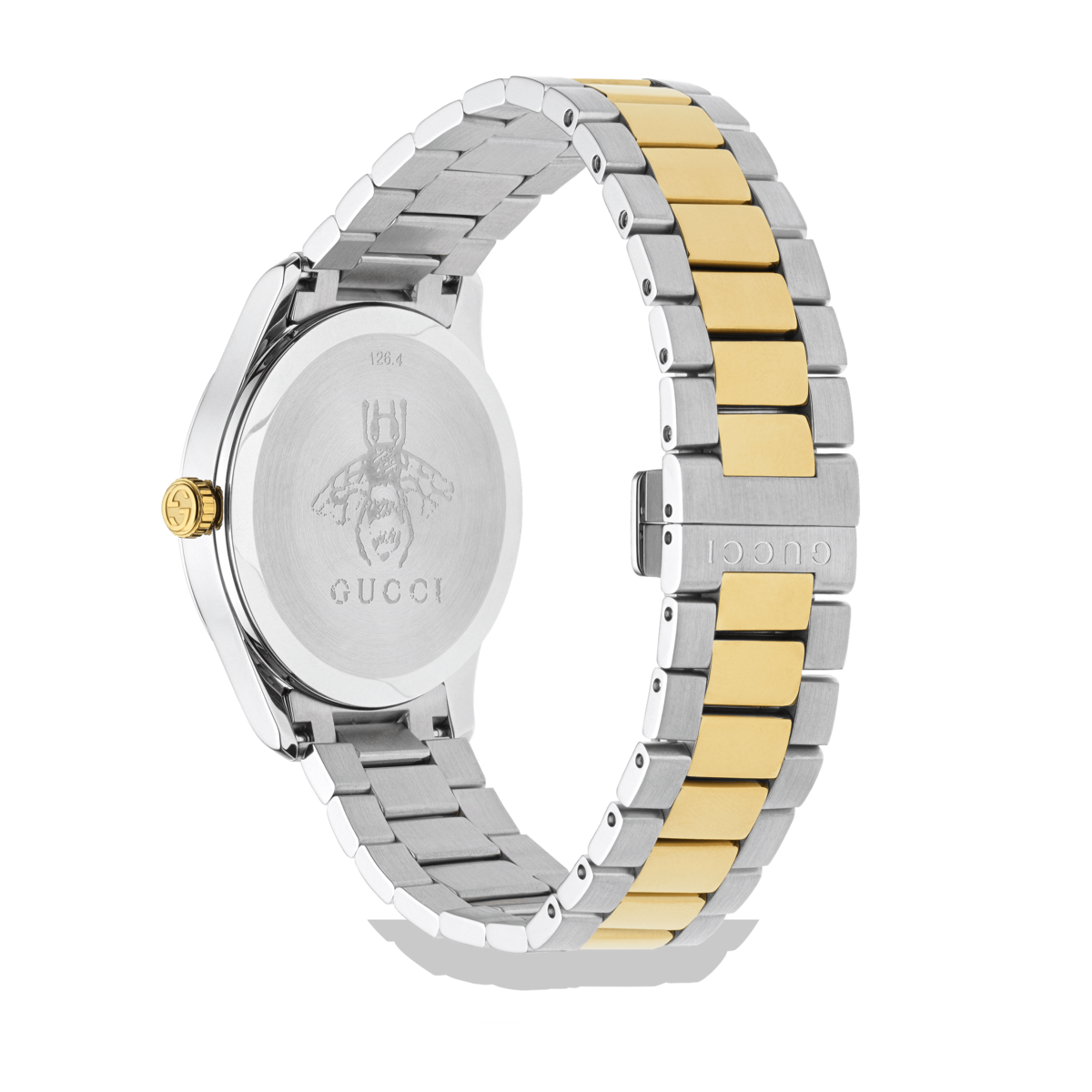 Gucci G-Timeless Snake Silver Dial Two Tone Unisex Quartz Watch YA1264075