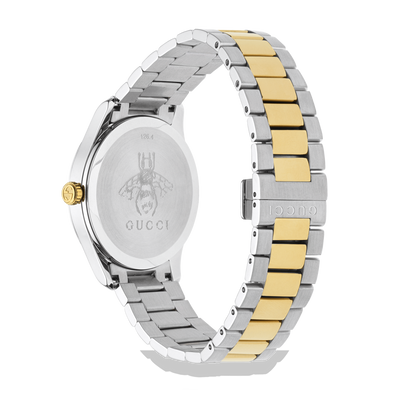 Gucci G-Timeless Snake Silver Dial Two Tone Unisex Quartz Watch YA1264075