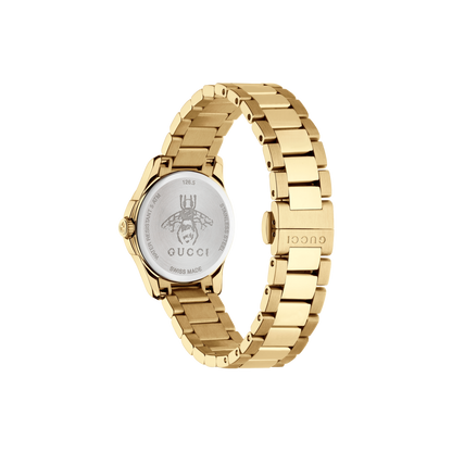 Gucci G-Timeless Silver Dial PVD Gold Plated Womens Quartz Watch YA126576