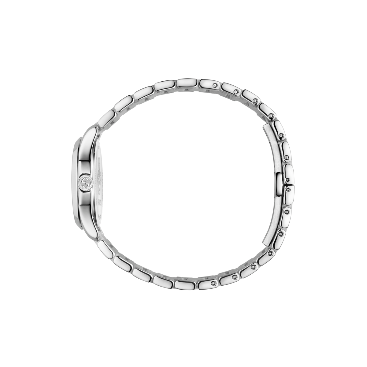 Gucci G-Timeless Black Dial Stainless Steel Womens Quartz Watch YA126573