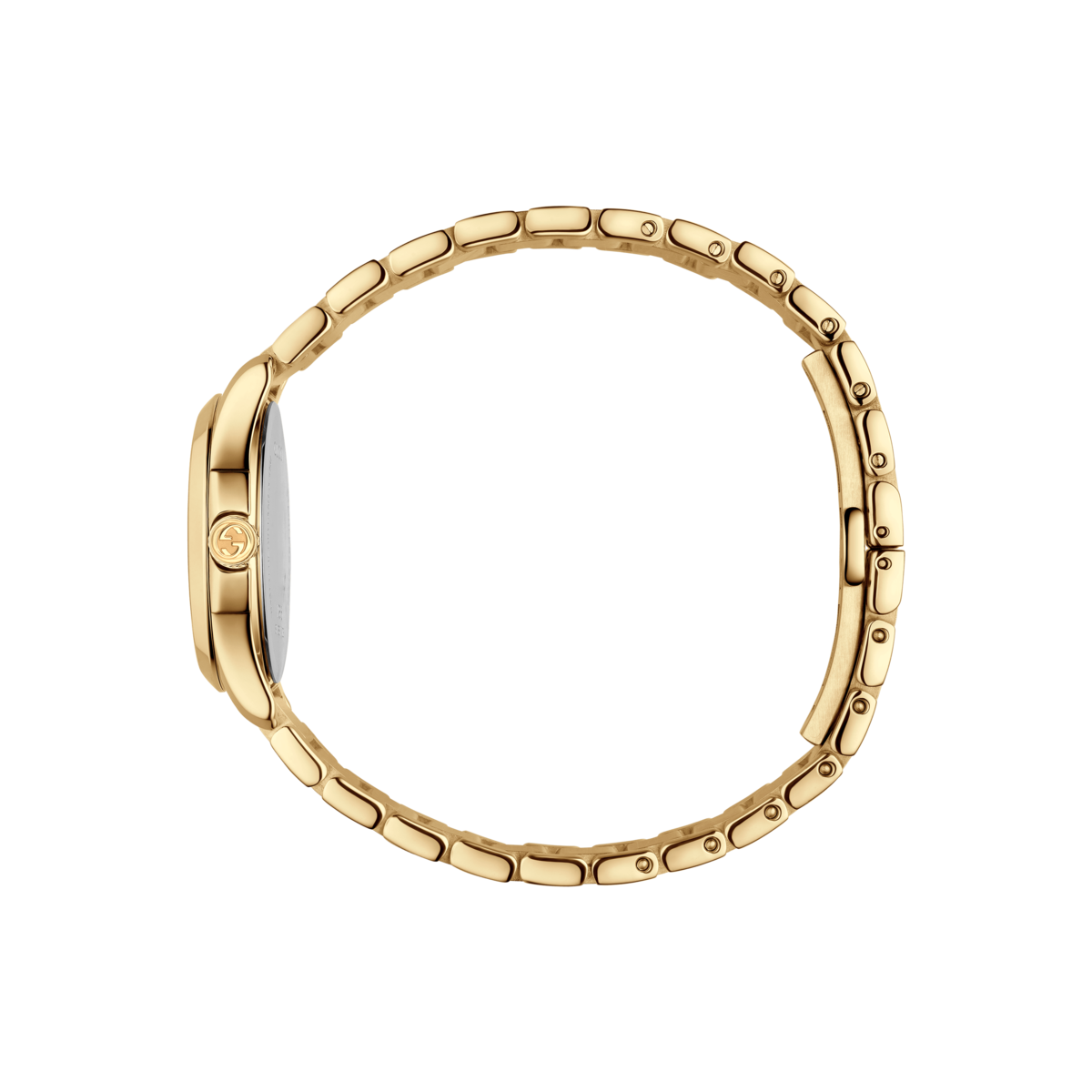Gucci G-Timeless Diamante Pattern Dial PVD Gold Plated Womens Quartz Watch YA126553