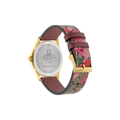 Gucci G-Timeless Le Marché des Merveilles Garden GG Blooms PVD Gold Plated Womens Quartz Watch YA1264038