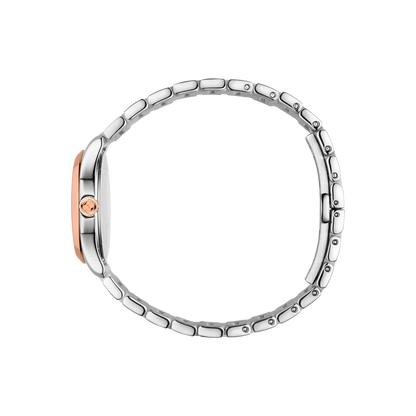 Gucci G-Timeless Silver Dial Two Tone Womens Quartz Watch YA126564