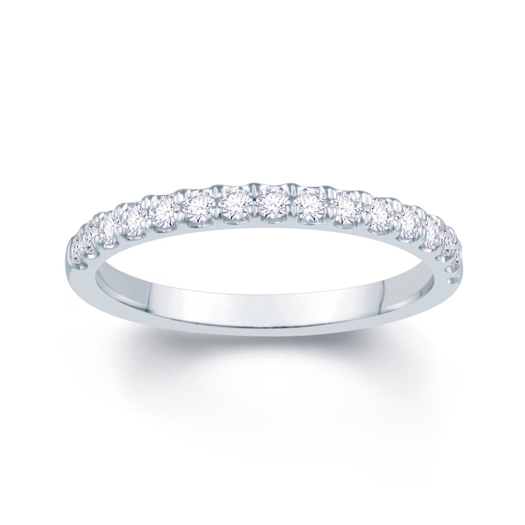 Platinum 0.55ct Diamond Split Claw Set 2.5mm Ring