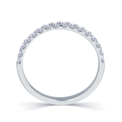 Platinum 0.55ct Diamond Split Claw Set 2.5mm Ring