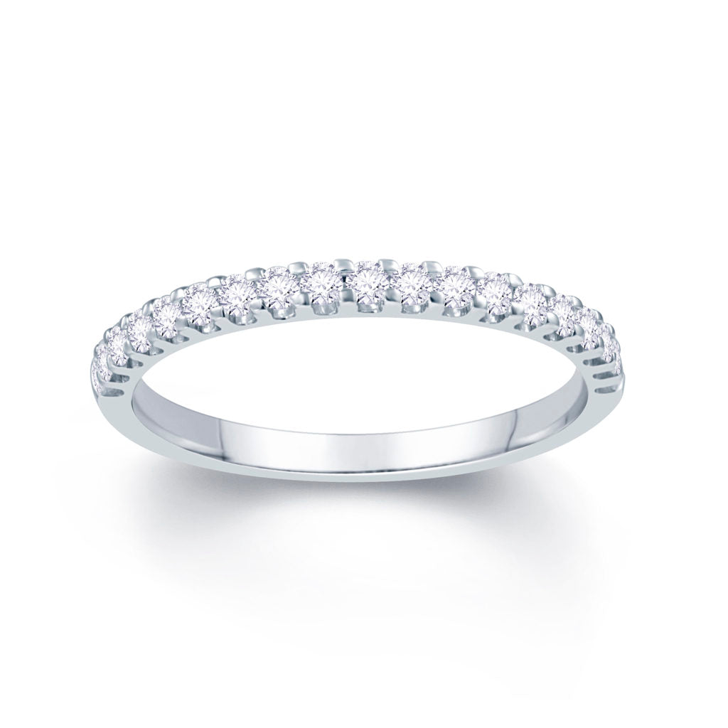 Platinum 0.30ct Diamond Split Claw Set 2mm Ring