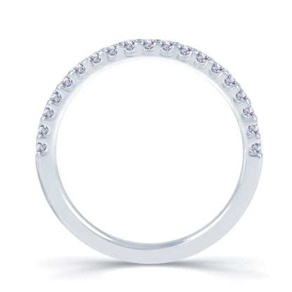 Platinum 0.30ct Diamond Split Claw Set 2mm Ring