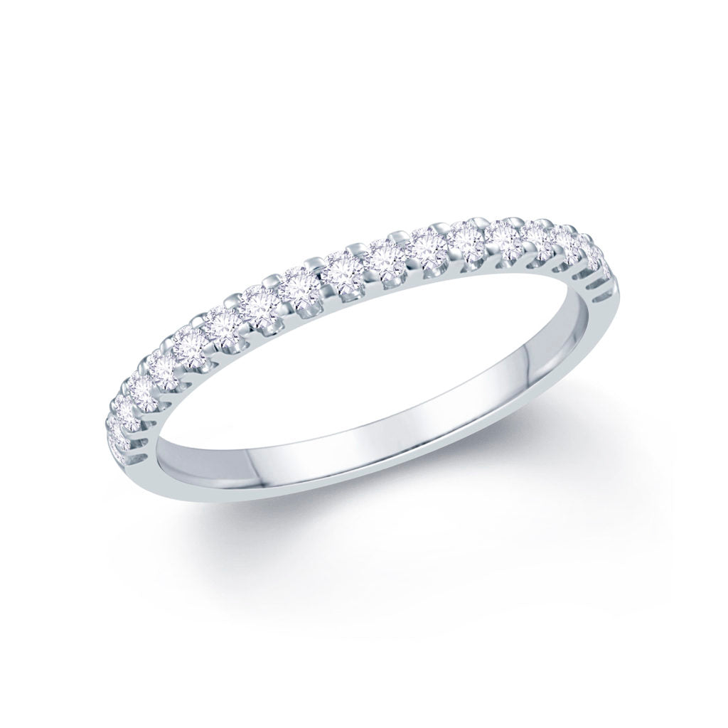 Platinum 0.30ct Diamond Split Claw Set 2mm Ring