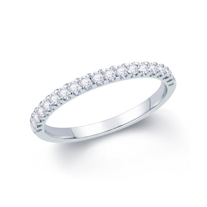 Platinum 0.30ct Diamond Split Claw Set 2mm Ring