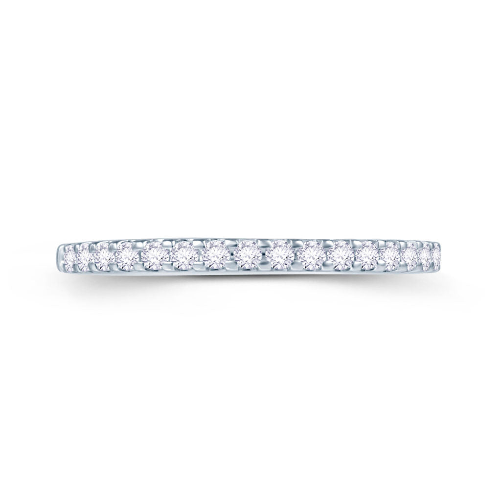 Platinum 0.30ct Diamond Split Claw Set 2mm Ring