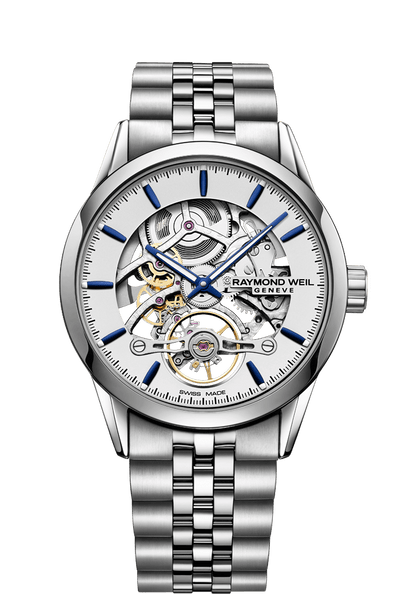 Raymond Weil Freelancer Calibre RW1212 Silver Skeleton Dial Stainless Steel Mens Watch 2785-ST-65001