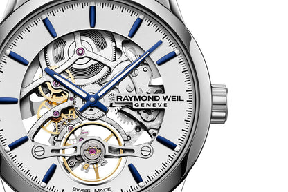 Raymond Weil Freelancer Calibre RW1212 Silver Skeleton Dial Stainless Steel Mens Watch 2785-ST-65001