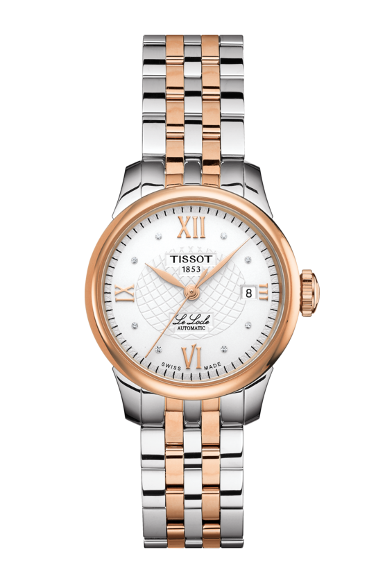 Tissot Le Locle Silver Diamond Set Dial Two Tone Womens Watch T41218316