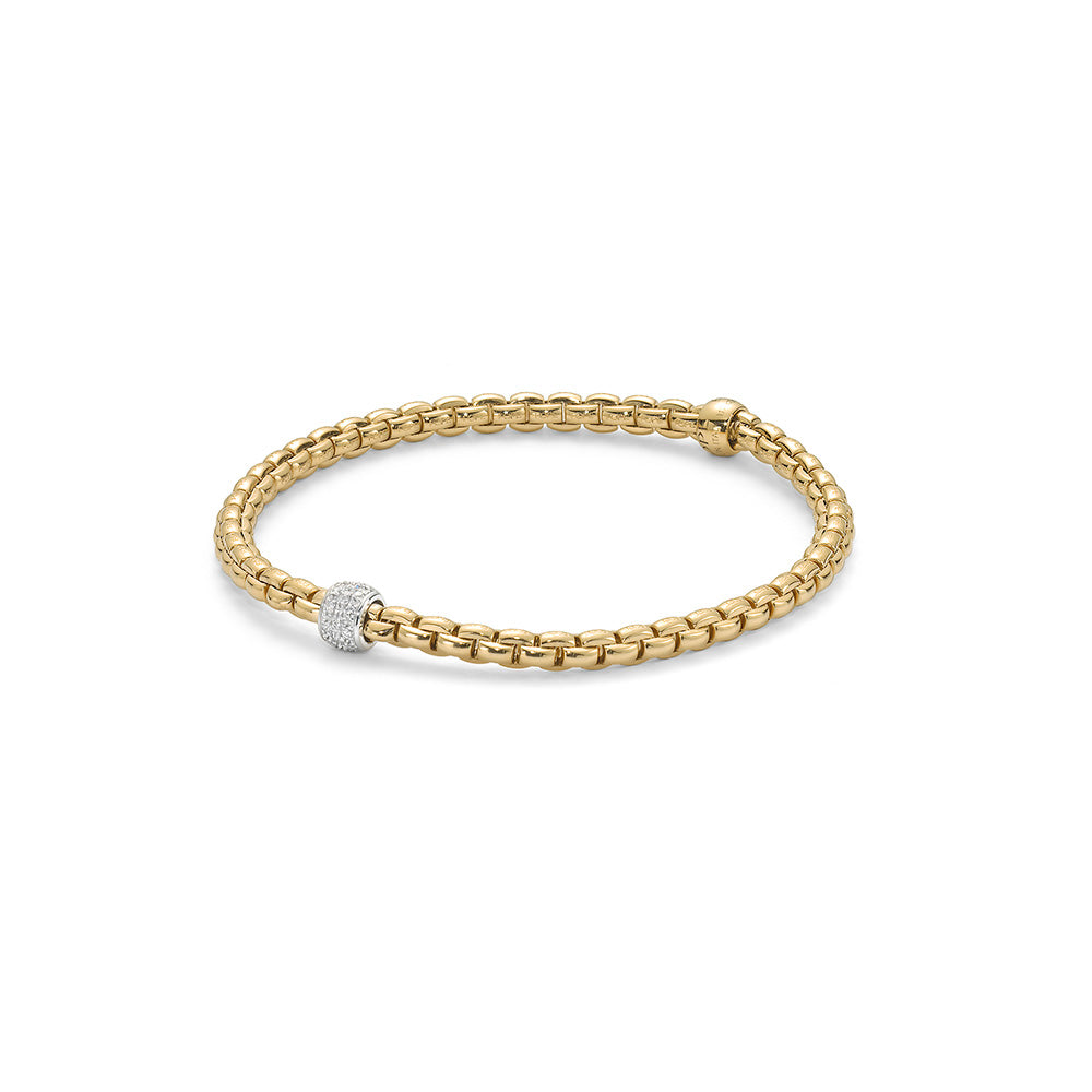 FOPE Flex'it Eka Tiny 18ct Gold & Diamond Bracelet