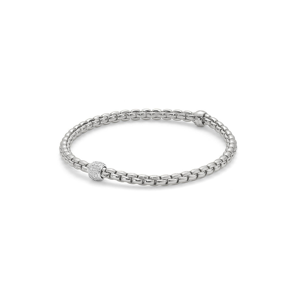 FOPE Flex'it Eka Tiny 18ct White Gold & Diamond Bracelet