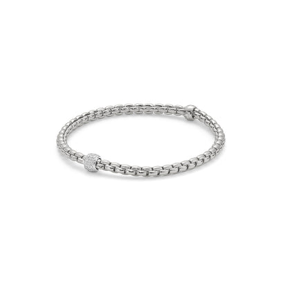 FOPE Flex'it Eka Tiny 18ct White Gold & Diamond Bracelet