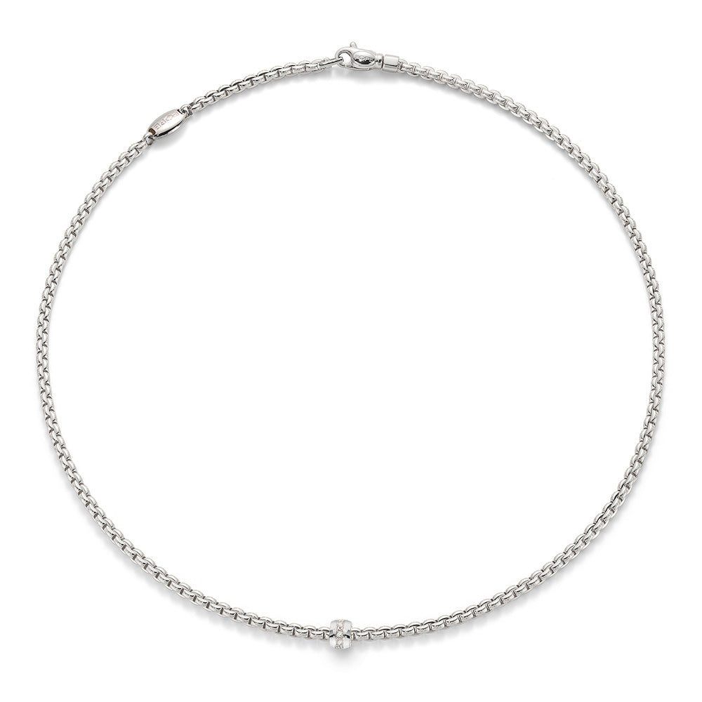 FOPE Flex'it Eka Tiny 18ct White Gold & Diamond Necklace