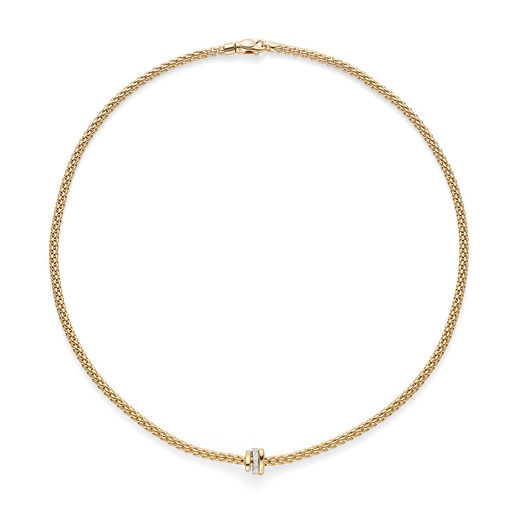 FOPE Flex'it Prima 18ct Gold & Diamond Necklace