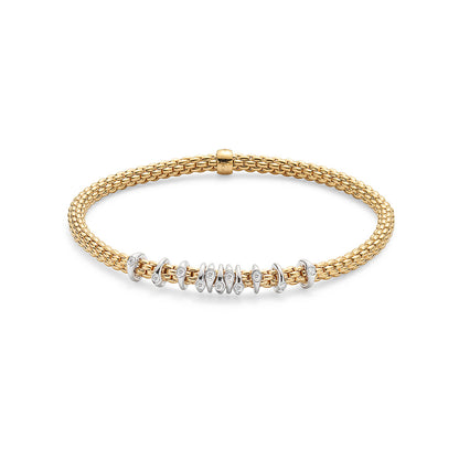 FOPE Flex'it Prima 18ct Gold & Diamond Bracelet