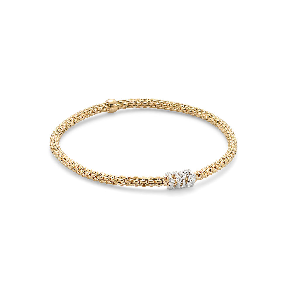 FOPE Flex'it Prima 18ct Gold & Diamond Bracelet