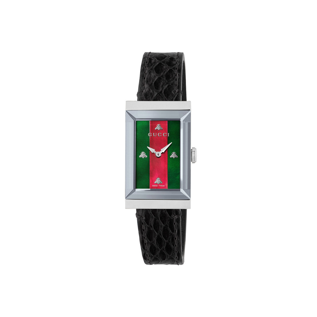 Gucci G-Frame Multi-Colour Mother-of-Pearl Dial Stainless Steel Womens Quartz Watch YA147403