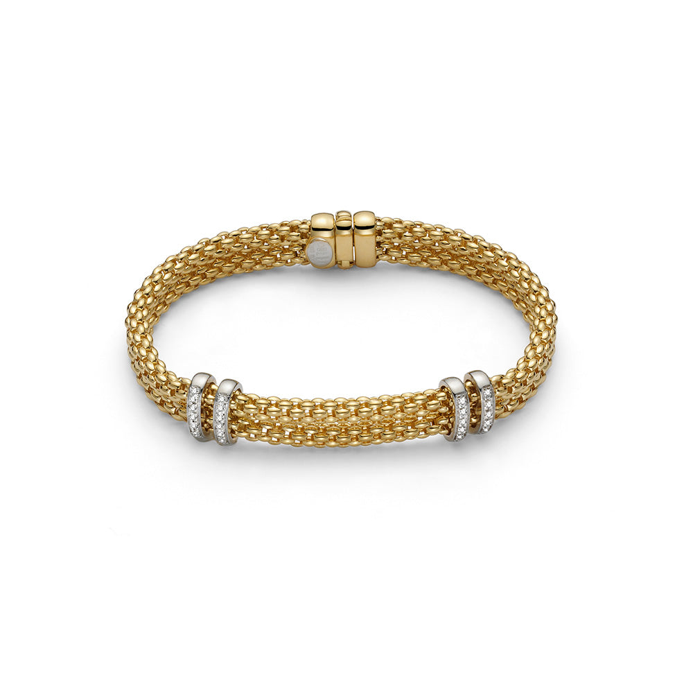 FOPE Maori 18ct Gold & Diamond Bracelet