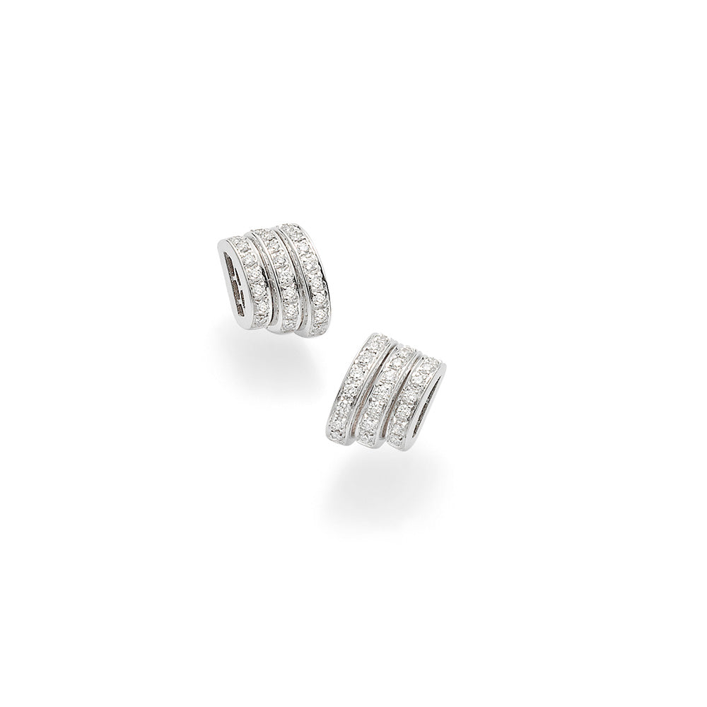 FOPE Flex'it Prima 18ct White Gold & Diamond Stud Earrings