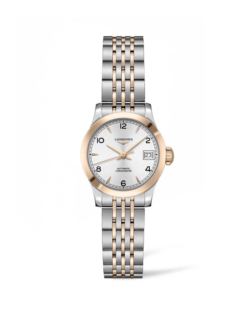 Longines Record Silver Dial Two Tone Womens Watch L23205767
