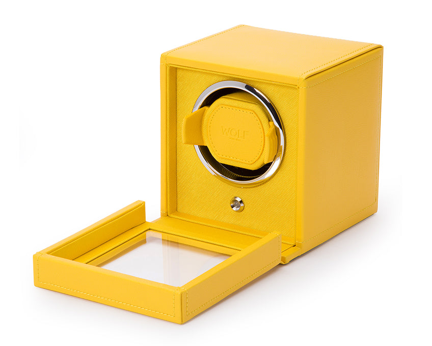 WOLF Yellow Cub Single Winder with Cover Watch Winding Box 461192