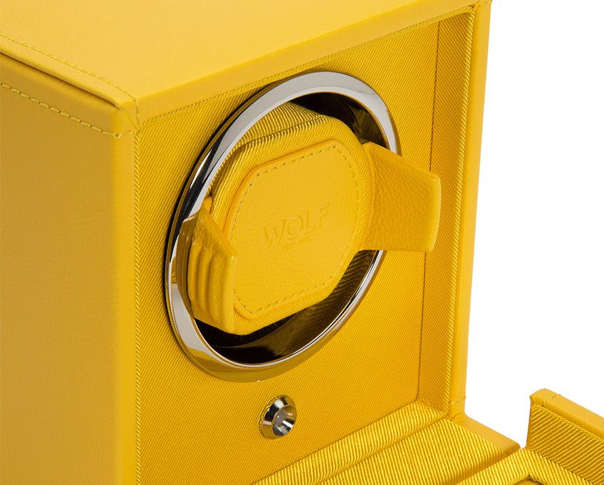 WOLF Yellow Cub Single Winder with Cover Watch Winding Box 461192