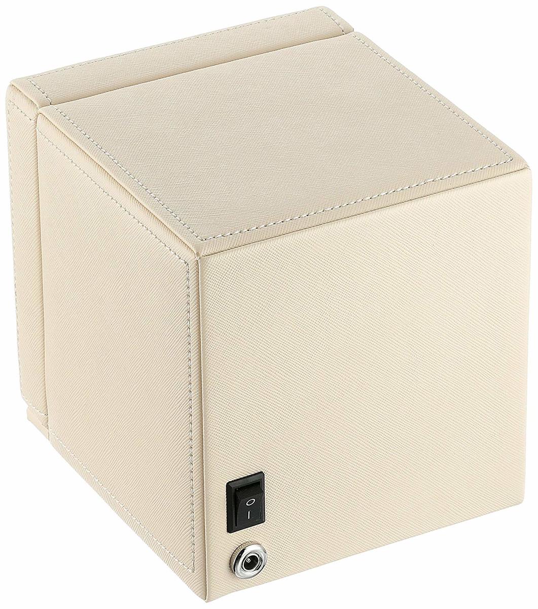 WOLF Cream Cub Single Winder with Cover Watch Winding Box 461153